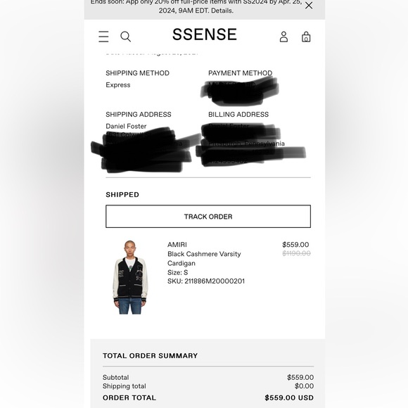 AMIRI tiger cardigan small - Picture 7 of 7